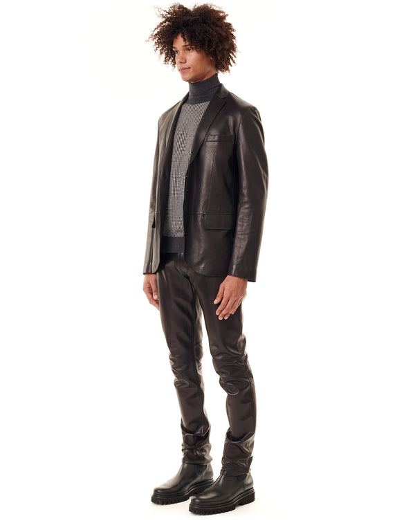 Smalto x LGN black dipped lamb jacket JAMYE